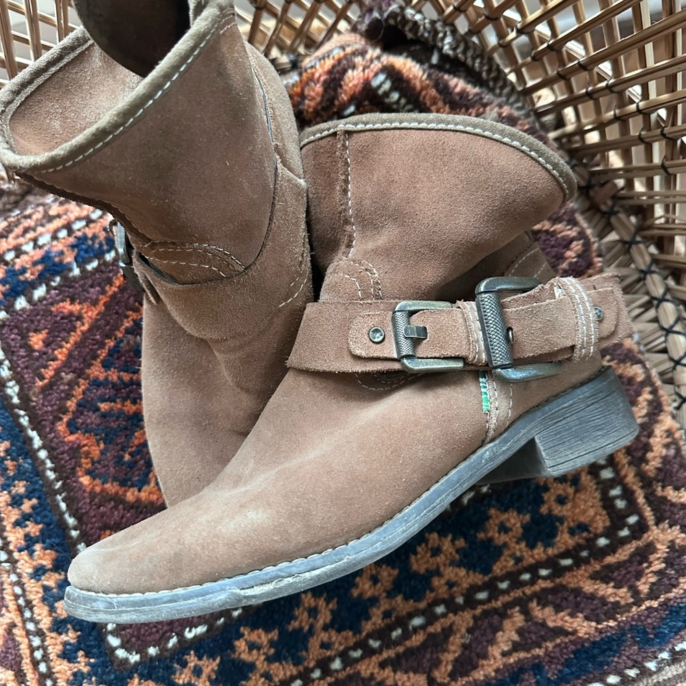 Brown Suede Ankle Boots